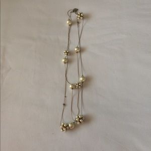 efm Faux Pearl Long Necklace
